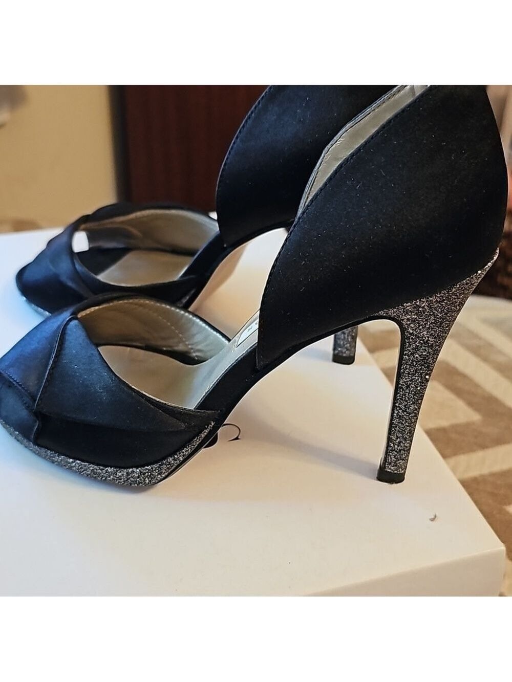 Caparros Satin Platform Peep Toe Heel - Picture 5 of 12